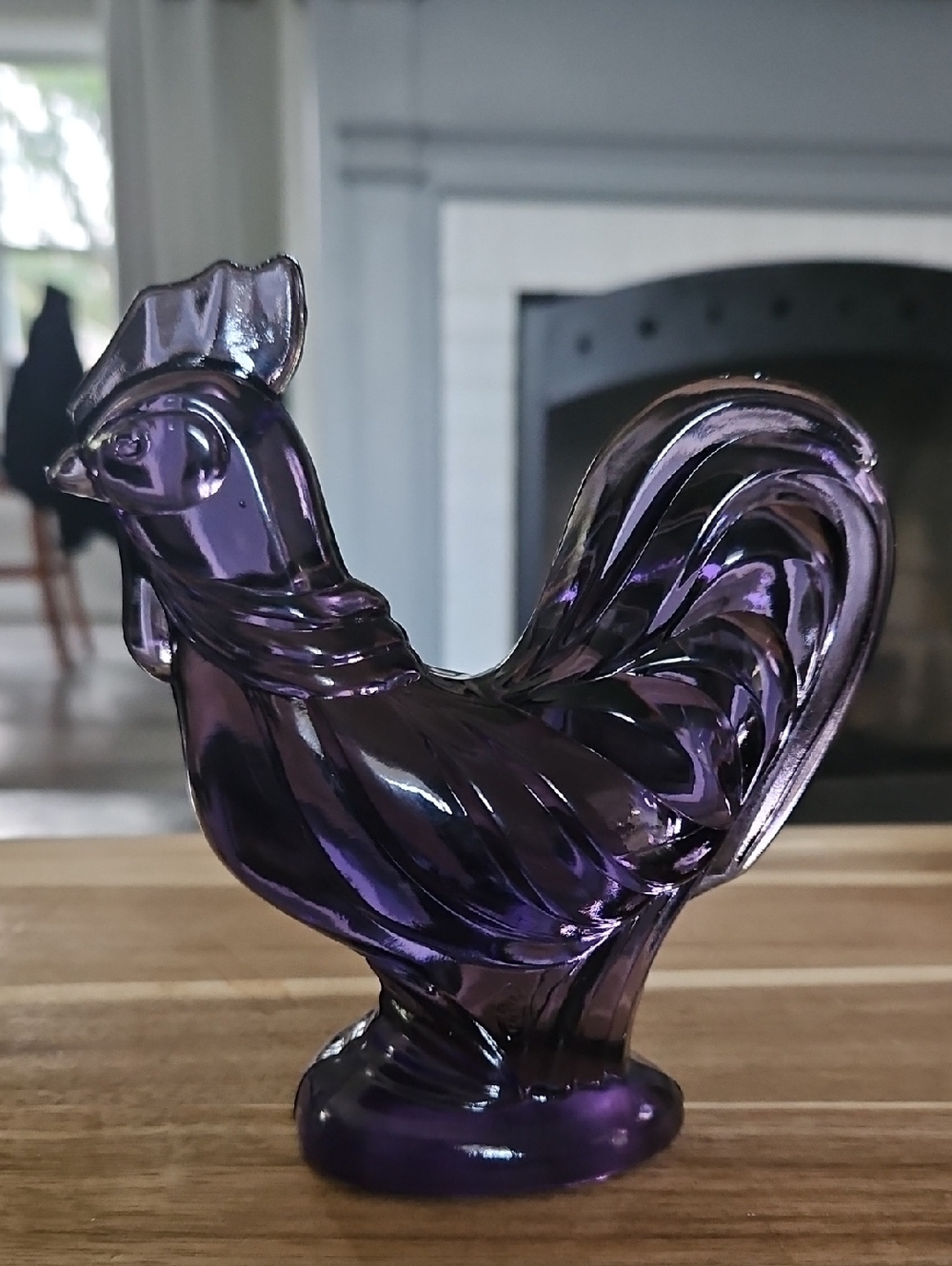 Fenton  Amethist Glass Rooster